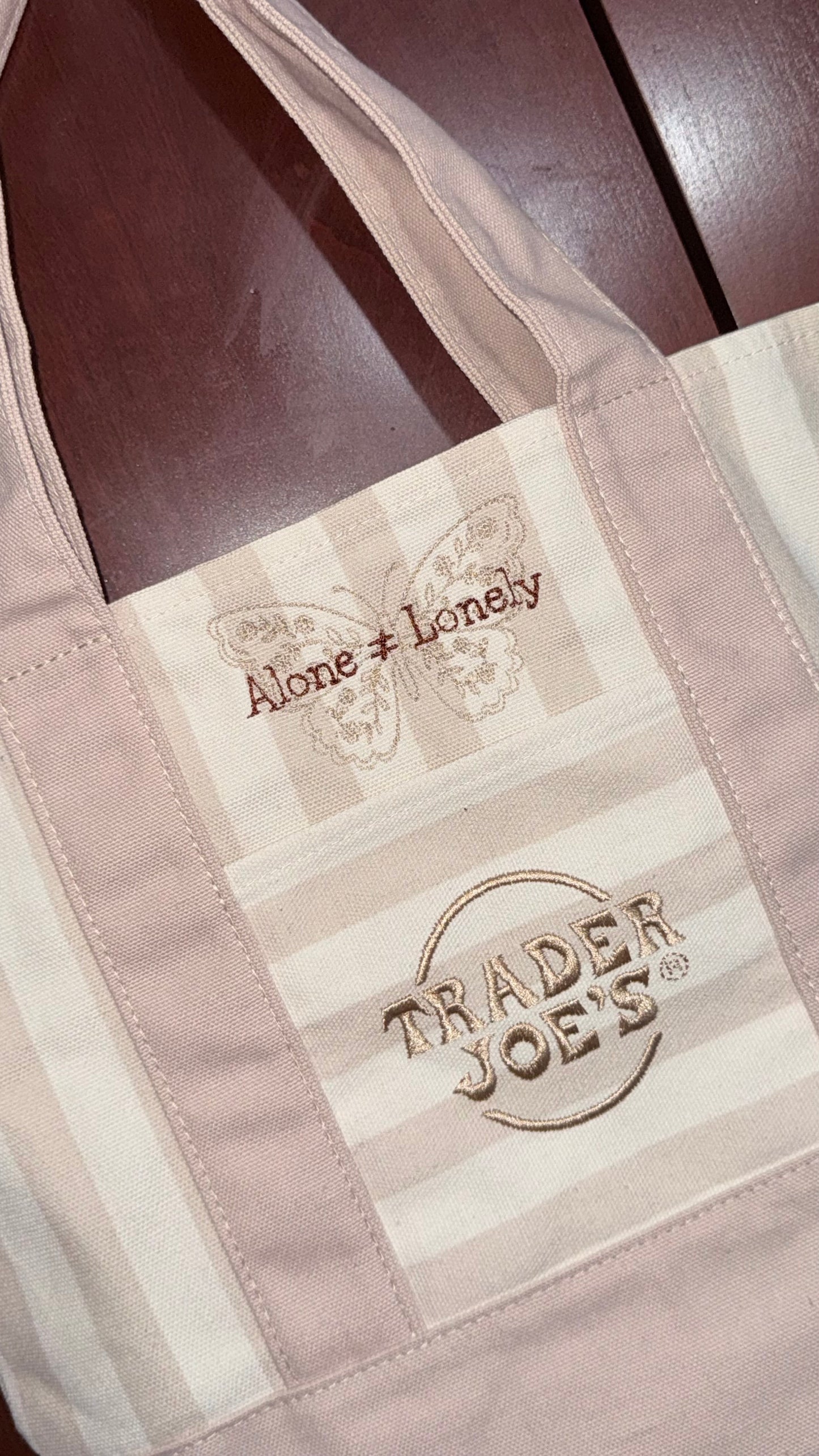 Personalized Embroidered Trader Joe's Mini Canvas Tote