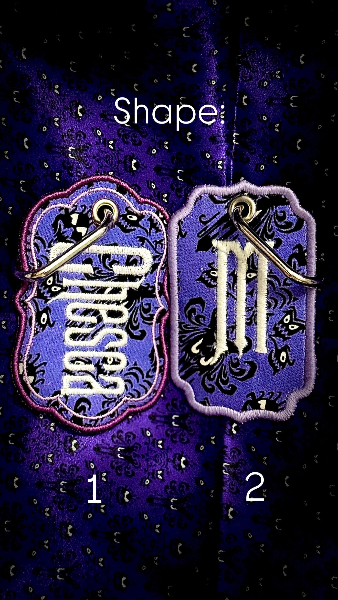 Haunted - Personalized Embroidered Bag Tag