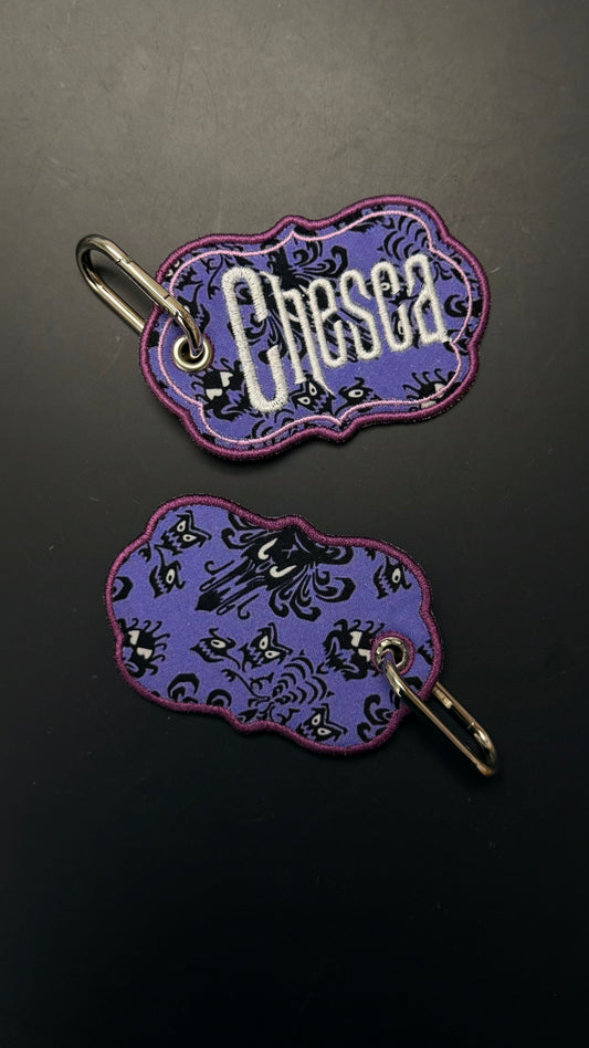 Haunted - Personalized Embroidered Bag Tag