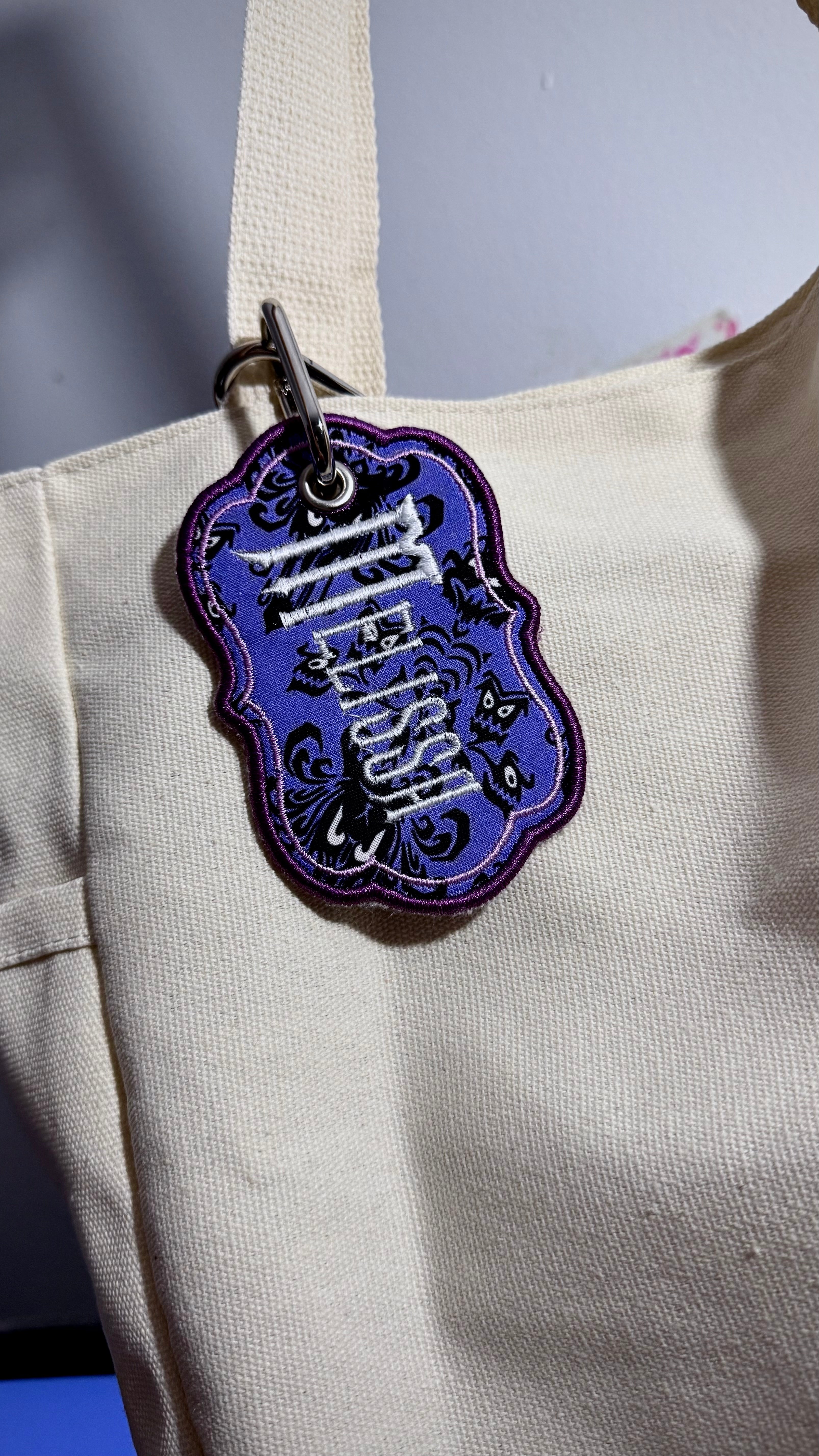 Haunted - Personalized Embroidered Bag Tag